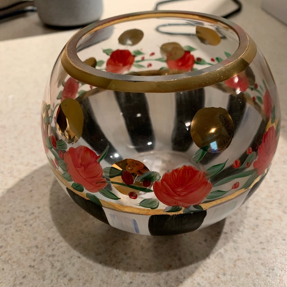 McKenzie childs glass bowl
